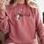 Boston Terrier EKG Heartbeat Heart Line Dog Lovers Comfort Colors Sweatshirt Crimson