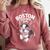 Boston Terrier Girl Cute Cartoon For Dog Owners Pet Terrier Comfort Colors Sweatshirt Crimson
