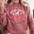 Boston Terrier Grandma Nana Dog Lover Christmas Comfort Colors Sweatshirt Crimson