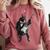 Boston Terrier Guitar Comfort Colors Sweatshirt Crimson