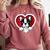 Boston Terrier Heart Cute Puppy Lover Or Dog Owner Comfort Colors Sweatshirt Crimson