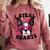 Boston Terrier Heart Glasses Girls Bostie Valentines Day Comfort Colors Sweatshirt Crimson