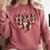 Boston Terrier Heart Valentine Boston Terrier Comfort Colors Sweatshirt Crimson
