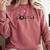 Boston Terrier Heartbeat Heart Line Comfort Colors Sweatshirt Crimson