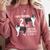 Boston Terrier Humor Bostie Dog Lover For Men Women Kids Comfort Colors Sweatshirt Crimson