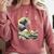 Boston Terrier Japanese Kanagawa Wave Surf Dog Comfort Colors Sweatshirt Crimson