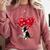 Boston Terrier Lover Heart Shape Boston Terrier Valentine Comfort Colors Sweatshirt Crimson