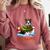 Boston Terrier Merry Christmas Tree Lights Dog X-Mas Dogs Comfort Colors Sweatshirt Crimson