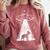Boston Terrier Mom Dad Dog Alien UFO For Men Women Comfort Colors Sweatshirt Crimson