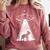 Boston Terrier Mom Dad Dog Alien UFO Comfort Colors Sweatshirt Crimson