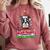 Boston Terrier Santa Claus Christmas Dog Comfort Colors Sweatshirt Crimson