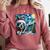 Boston Terrier Santa Starry Night Van Gogh Christmas Dog Men Women Kids Comfort Colors Sweatshirt Crimson