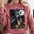 Boston Terrier Selfie Full Moon Flying Witch Halloween Dog Comfort Colors Sweatshirt Crimson