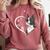 Boston Terrier Shirts For Women Girls Kids Heart Cute Comfort Colors Sweatshirt Crimson