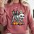 Boston Terrier Skeleton Mummy Witch Halloween Comfort Colors Sweatshirt Crimson