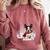 Boston Terrier In The Snow Merry Christmas Winter Comfort Colors Sweatshirt Crimson
