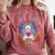 Boston Terrier Sugar Skull Dog Day Of The Dead Comfort Colors Sweatshirt Crimson