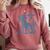 Boston Terrier UFO Cowboy Dog Dog Mom Dog Dad Alien Dog Comfort Colors Sweatshirt Crimson