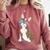Brindle Boston Terrier Dog Patriotic Shirt USA Flag Comfort Colors Sweatshirt Crimson