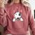 Bull Terrier Pocket Bull Terrier Peeking Out Pocket Comfort Colors Sweatshirt Crimson