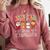 All Is Calm Xmas Kindergarten Christmas Season Teacher Comfort Colors Sweatshirt Crimson