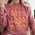 Christmas Math Teacher Equation Gingerbread With Santa Hat Men Women Comfort Colors Sweatshirt Crimson