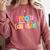 Color Special Education Squad Groovy Dream Team SPED Teacher Comfort Colors Sweatshirt Crimson