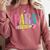 Colorful PARA Teacher Paraprofessional Cute Pencil Comfort Colors Sweatshirt Crimson Colorful PARA Teacher Paraprofessional Cute Pencil Comfort Colors Sweatshirt Crimson