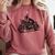 Cool Boston Terrier Riding a Motorcycle Biker Dog Lover For Men Women Kids Comfort Colors Sweatshirt Crimson