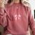 Coquette Bow Paraprofessional School Para Squad Teacher Aide Comfort Colors Sweatshirt Crimson