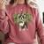 Cute Boston Terrier Shamrock St Patrick's Day Dog Lover Men Women Kids Comfort Colors Sweatshirt Crimson
