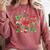 Cute Coquette Pencil Bow Christmas School Teacher Student Comfort Colors Sweatshirt Crimson Cute Coquette Pencil Bow Christmas School Teacher Student Comfort Colors Sweatshirt Crimson