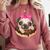 Cute Pug Shirt Donut Girls Dog Comfort Colors Sweatshirt Crimson