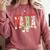 Cute Santas Favorite Para Christmas Paraprofessional Teacher Comfort Colors Sweatshirt Crimson