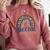 Cute Special Education Leopard Print SPED Teacher Idea Comfort Colors Sweatshirt Crimson