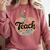 Cute Teacher With Apple Retro Teacher Kids Back To School Comfort Colors Sweatshirt Crimson Cute Teacher With Apple Retro Teacher Kids Back To School Comfort Colors Sweatshirt Crimson