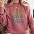 Disney This Teacher Runs On Coffee And Disney Gradient Logo Comfort Colors Sweatshirt Crimson