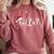 FA LA8 Christmas Santa Fa La Math Teacher Student Comfort Colors Sweatshirt Crimson