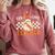 Fab Boo Lous Teacher Retro Ghost Spooky Halloween Costume Comfort Colors Sweatshirt Crimson