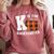 Fall Kindergarten Teacher K Is For Buffalo Plaid Pumpkin Comfort Colors Sweatshirt Crimson