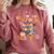 Fall In Love With Reading Halloween Stack Of Book Teacher Comfort Colors Sweatshirt Crimson