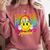 Field Trip Squad Groovy Field Day Smile Face Teacher Tie Dye Comfort Colors Sweatshirt Crimson