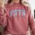 Fifth Grade Toile De Jouy Back To School Teachers Kids Comfort Colors Sweatshirt Crimson