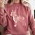 Floral FLower Boston Terrier Mom Grandma Comfort Colors Sweatshirt Crimson