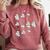 Fractions Math Teacher Ghost Math Halloween Humorous Comfort Colors Sweatshirt Crimson