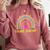 Future Teacher Rainbow Comfort Colors Sweatshirt Crimson