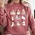 Ghost Book Reading Halloween Books Lover Teacher Kids Comfort Colors Sweatshirt Crimson