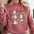 Ghost Christmas Reading Book Lover Library Christmas Teacher Comfort Colors Sweatshirt Crimson