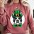 Green Boston Terrier Shamrock St Patricks Day Boston Terrier Comfort Colors Sweatshirt Crimson