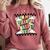 Groovy ABA RBT Therapist In My Behavior Analyst Era Teacher Comfort Colors Sweatshirt Crimson